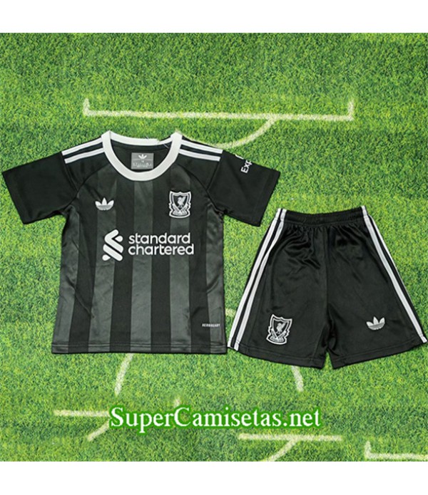 Tailandia Equipacion Camiseta Liverpool Enfant Portero Negro 2025 2026
