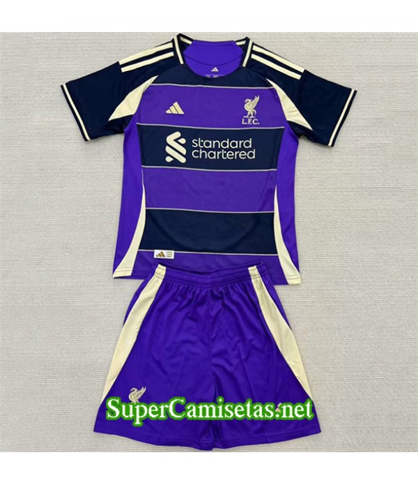 Tailandia Equipacion Camiseta Liverpool Enfant Púrpura 2025 2026