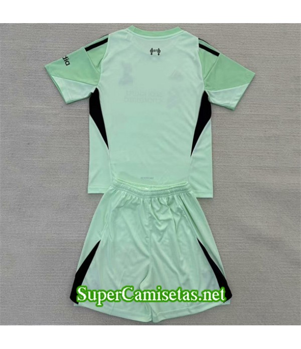 Tailandia Equipacion Camiseta Liverpool Niño Portero Verde 2025 2026
