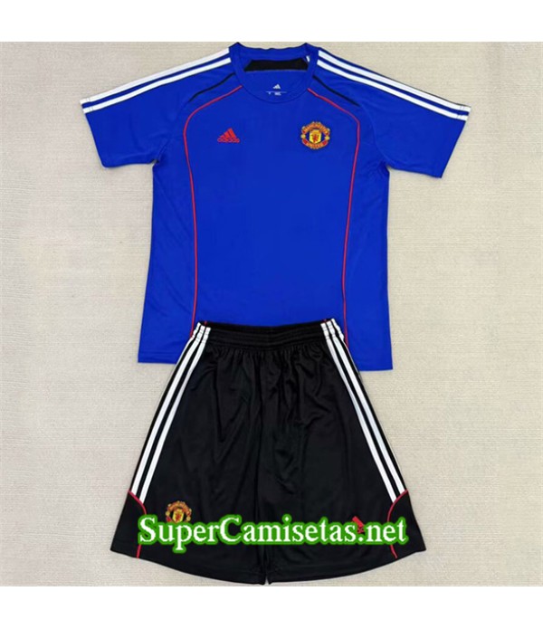 Tailandia Equipacion Camiseta Manchester United Enfant Training Azul 2025 2026