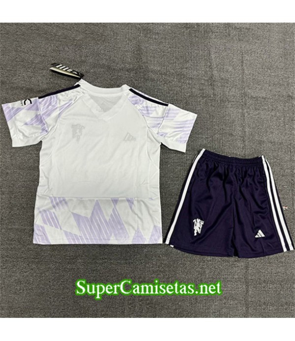 Tailandia Equipacion Camiseta Manchester United Niño Blanco 2025 2026