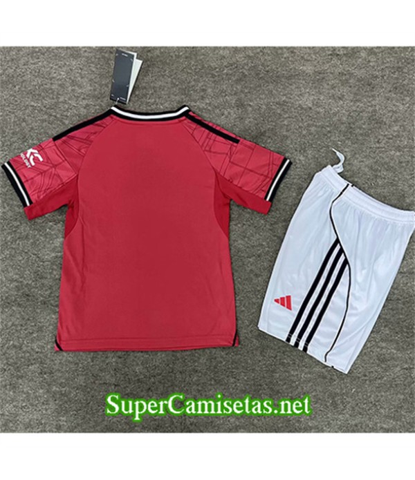 Tailandia Equipacion Camiseta Manchester United Niño Rojo 2025 2026