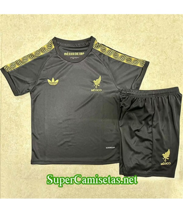 Tailandia Equipacion Camiseta México Niño Copa De Oro Award Negro 2025 2026