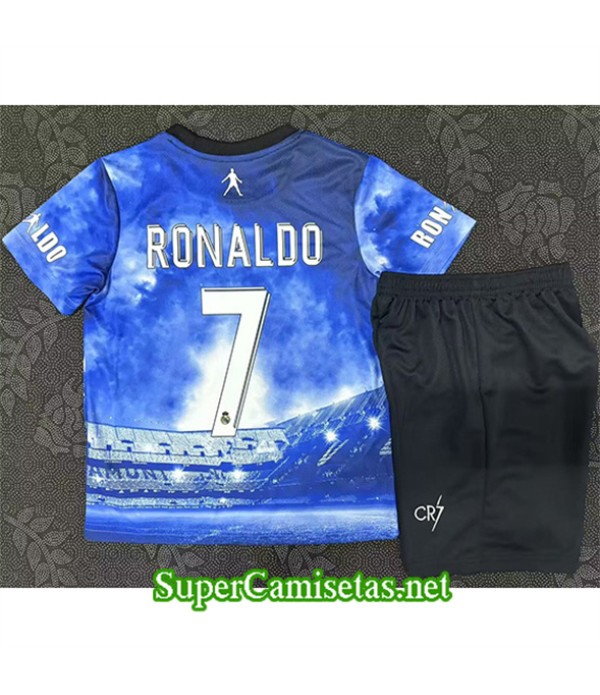 Tailandia Equipacion Camiseta Real Madrid Niño Azul 2025 2026