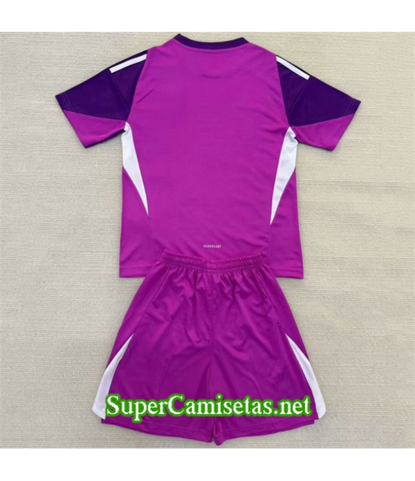 Tailandia Equipacion Camiseta Real Madrid Niño Portero Púrpura 2025 2026