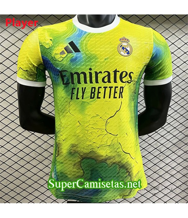 Tailandia Equipacion Camiseta Real Madrid Player Training Amarillo/vert 2025 2026