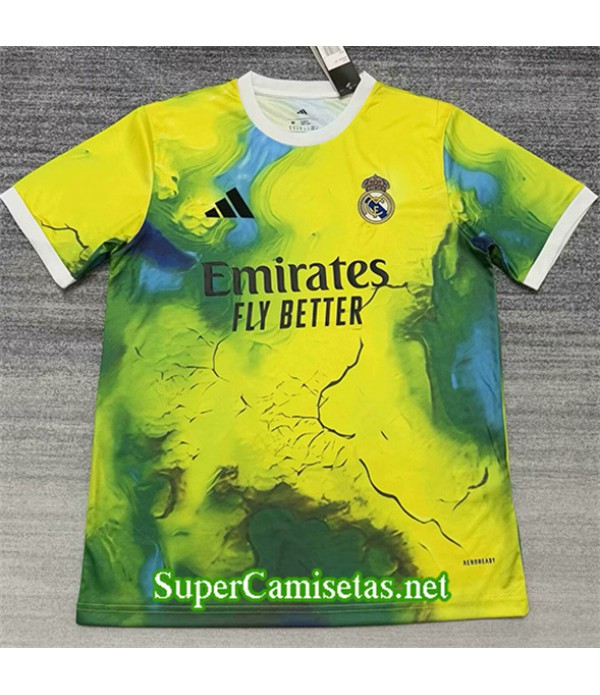 Tailandia Equipacion Camiseta Real Madrid Training Amarillo/verde 2025 2026