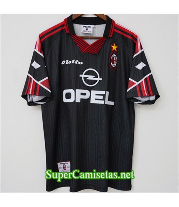 Tailandia Equipacion Camiseta Retro Ac Milan Especial Noir 1997 98