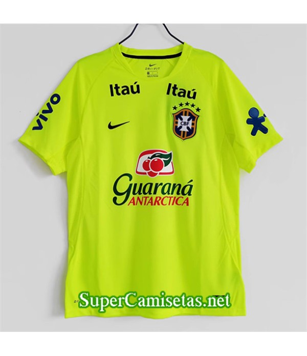 Tailandia Equipacion Camiseta Retro Brasil Fluorescent Training Verde 2020