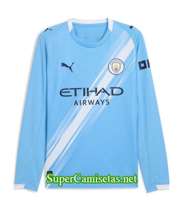 Tailandia Primera Equipacion Camiseta Manchester City Manga Larga 2025 2026