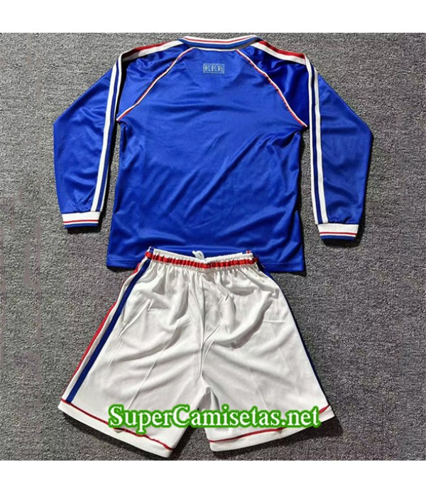 Tailandia Primera Equipacion Camiseta Retro Francia Niño Manga Larga 1998