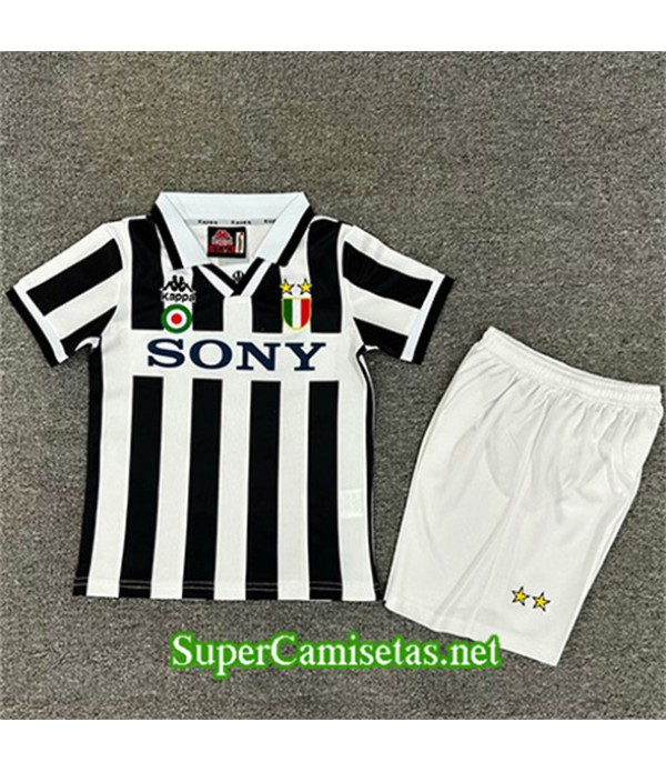 Tailandia Primera Equipacion Camiseta Retro Juventus Enfant 1995 96