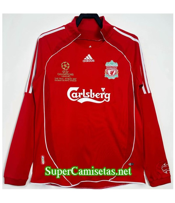 Tailandia Primera Equipacion Camiseta Retro Liverpool Manga Larga Liga De Campeones 2006 08