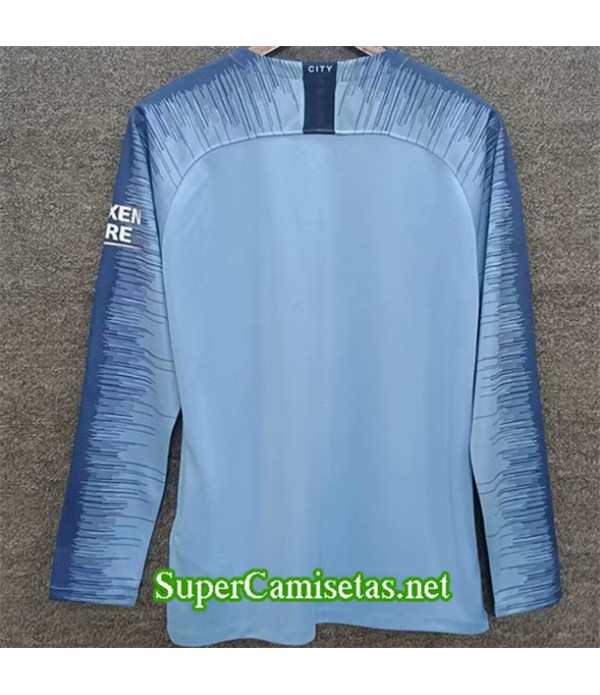 Tailandia Primera Equipacion Camiseta Retro Manchester City Manga Larga 2019