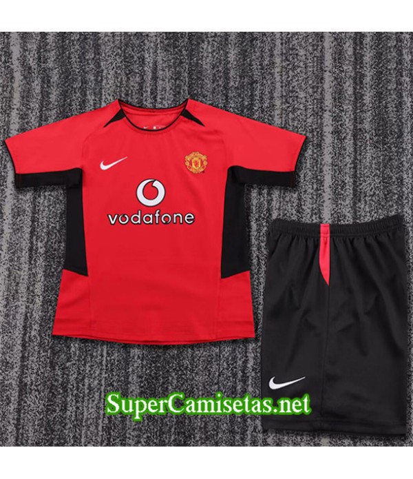 Tailandia Primera Equipacion Camiseta Retro Manchester United Niño 2002 04