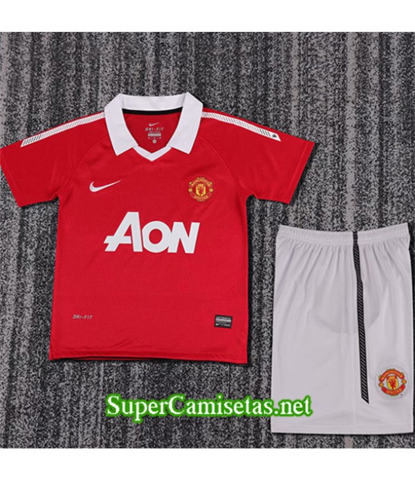 Tailandia Primera Equipacion Camiseta Retro Manchester United Niño 2010 11