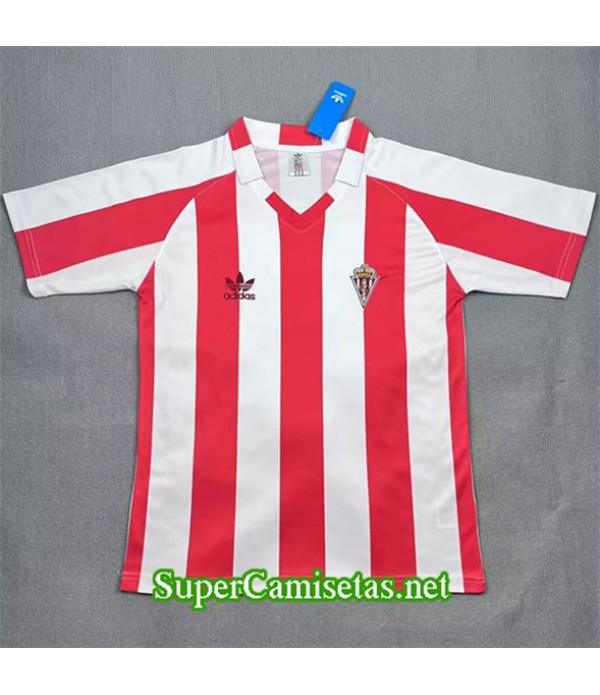 Tailandia Primera Equipacion Camiseta Retro Sporting Gijon 1986 88