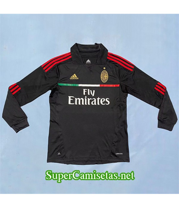 Tailandia Segunda Equipacion Camiseta Retro Ac Milan Manga Larga 2011 12