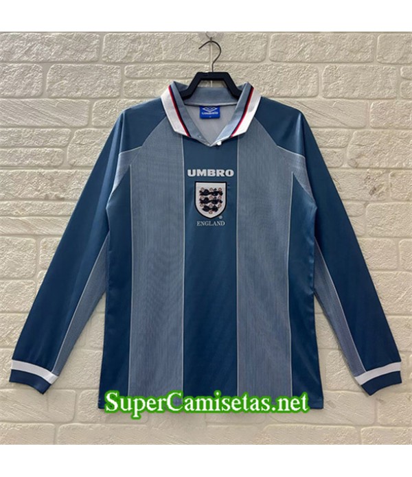 Tailandia Segunda Equipacion Camiseta Retro Inglaterra Manga Larga 1996