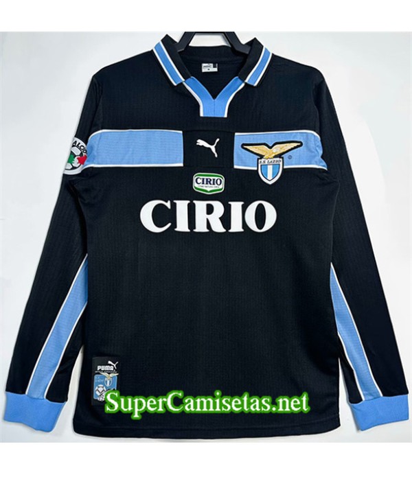 Tailandia Segunda Equipacion Camiseta Retro Lazio Manga Larga 1998 99