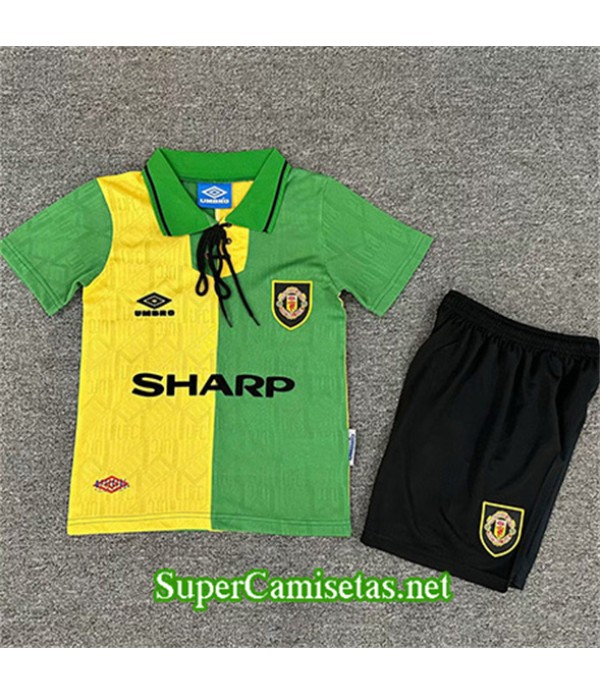 Tailandia Segunda Equipacion Camiseta Retro Manchester United Enfant 1992 94
