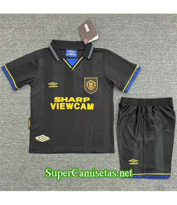 Tailandia Segunda Equipacion Camiseta Retro Manchester United Enfant 1993 94