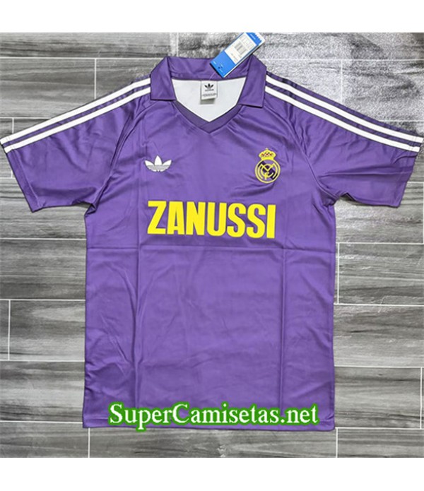 Tailandia Segunda Equipacion Camiseta Retro Real Madrid 1984 85