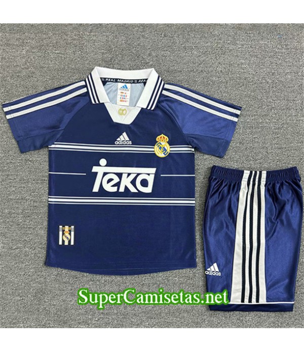 Tailandia Segunda Equipacion Camiseta Retro Real Madrid Enfant 1998 99
