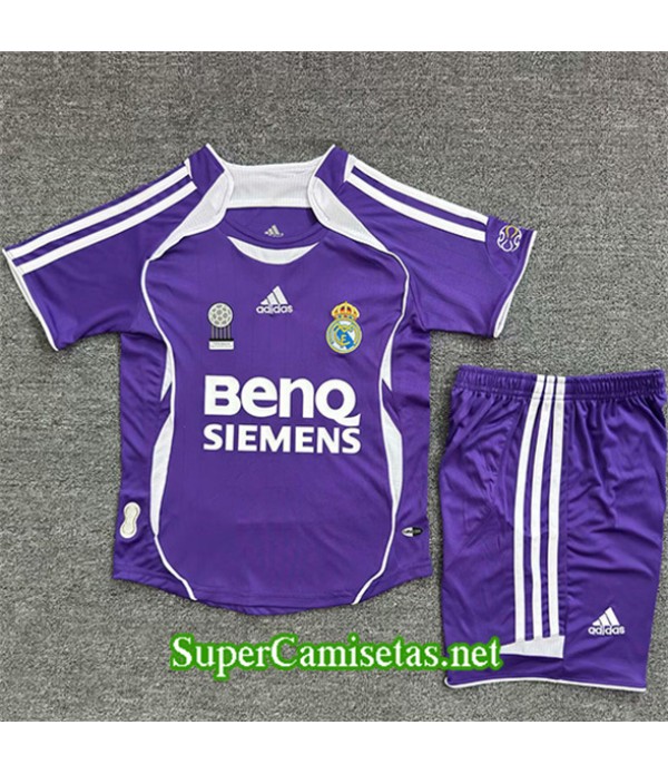 Tailandia Tercera Equipacion Camiseta Retro Real Madrid Enfant 2006 07