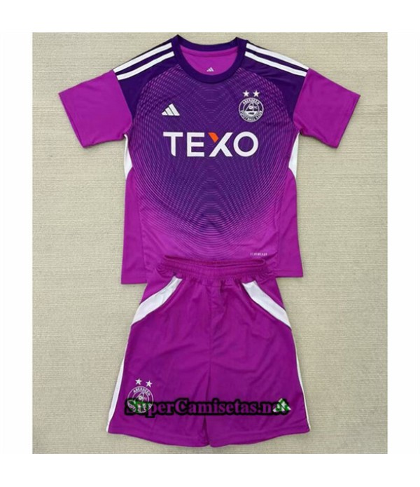Tailandia Equipacion Camiseta Aberdeen Fc Niño Púrpura 2025 2026