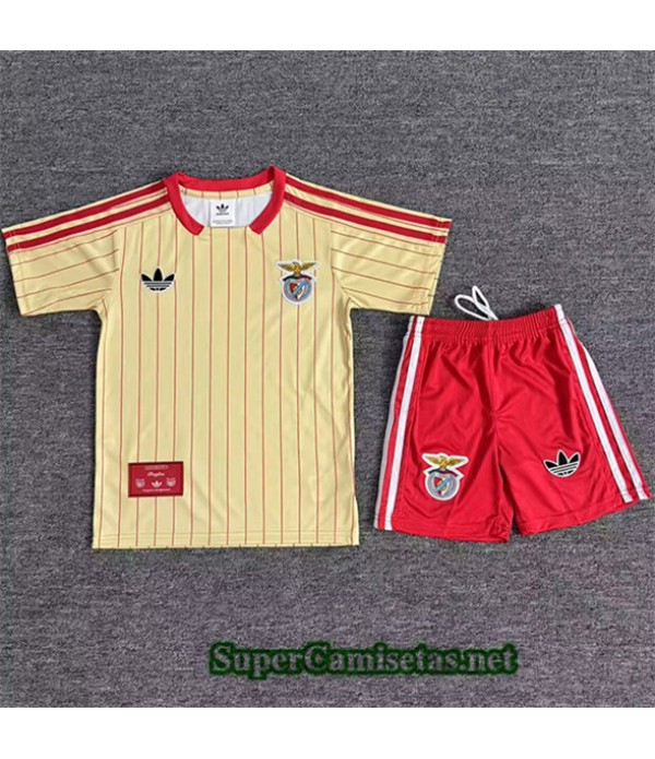 Tailandia Equipacion Camiseta Benfica Niño Amarillo 2025 2026 Tailandia Equipacion Camiseta Benfica Niño Amarillo 2025 2026