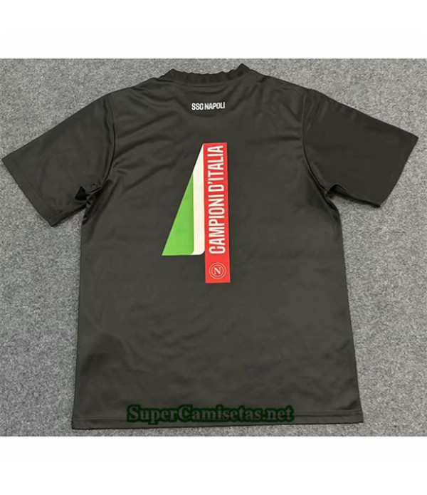 Tailandia Equipacion Camiseta Naples Edición Campeón Negro 2025 2026