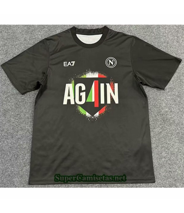 Tailandia Equipacion Camiseta Naples Edición Campeón Negro 2025 2026