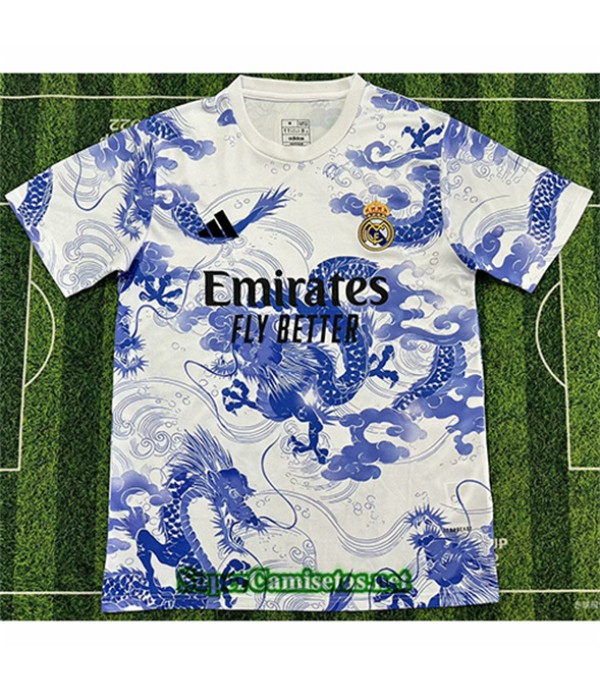 Tailandia Equipacion Camiseta Real Madrid Blanco/azul 2025 2026