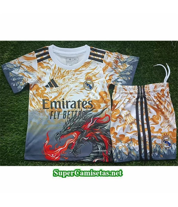 Tailandia Equipacion Camiseta Real Madrid Niño Negro Dragons 2025 2026