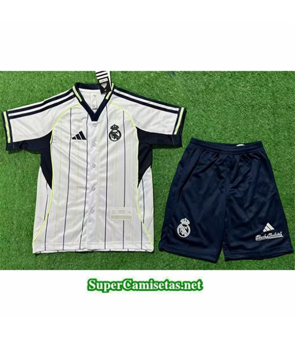 Tailandia Equipacion Camiseta Real Madrid Niño Casual 2025 2026