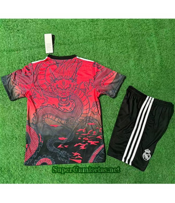 Tailandia Equipacion Camiseta Real Madrid Niño Rojo 2025 2026