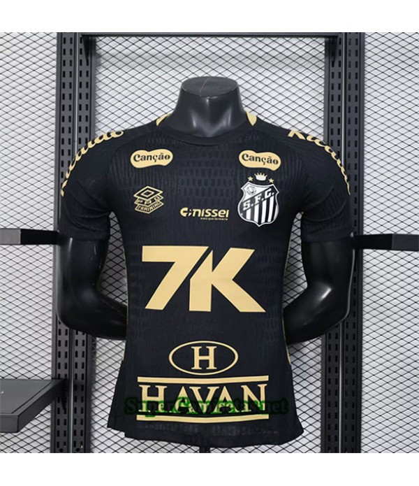 Tailandia Equipacion Camiseta Santos Player Negro ...