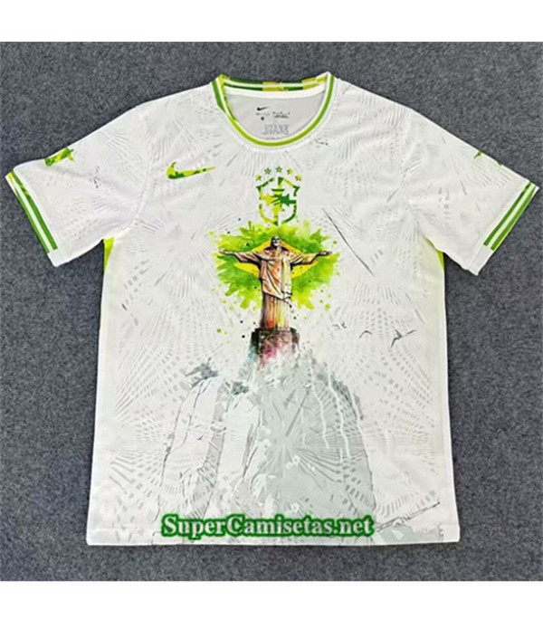 Tailandia Especial Equipacion Camiseta Brasil Blan...