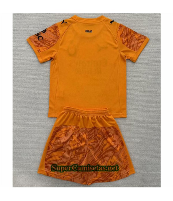 Tailandia Portero Equipacion Camiseta Ac Milan Niño Orange 2025 2026