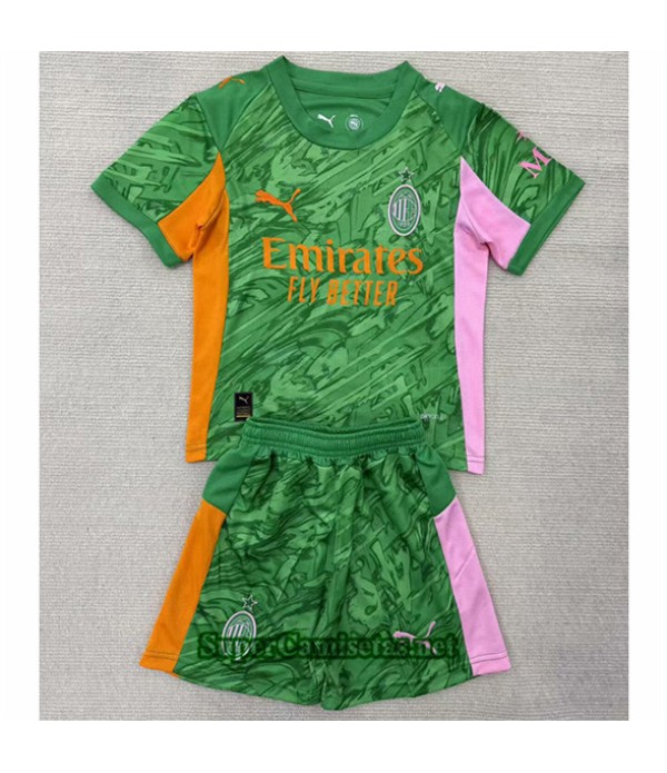 Tailandia Portero Equipacion Camiseta Ac Milan Ni...