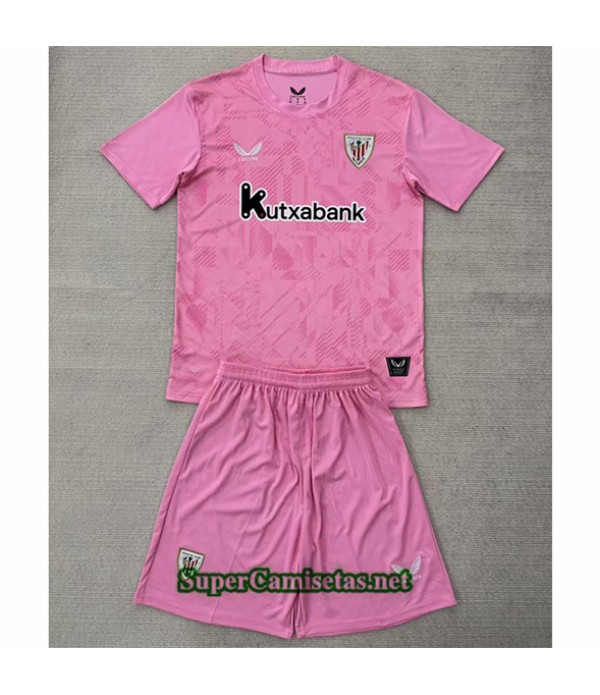 Tailandia Portero Equipacion Camiseta Athletic Bilbao Niño Rosa 2025 2026