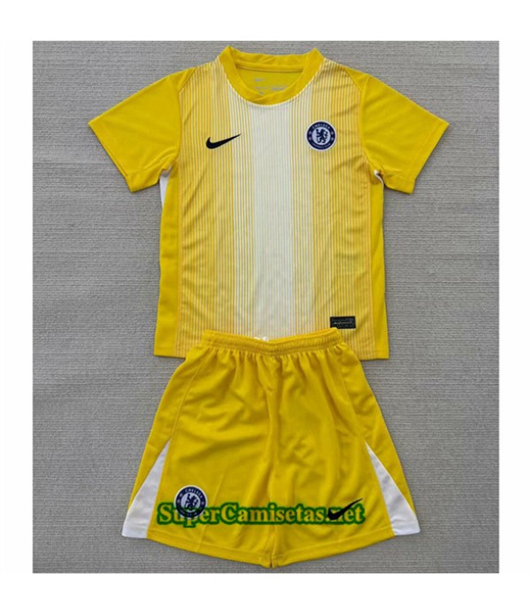 Tailandia Portero Equipacion Camiseta Chelsea Niño Amarillo 2025 2026
