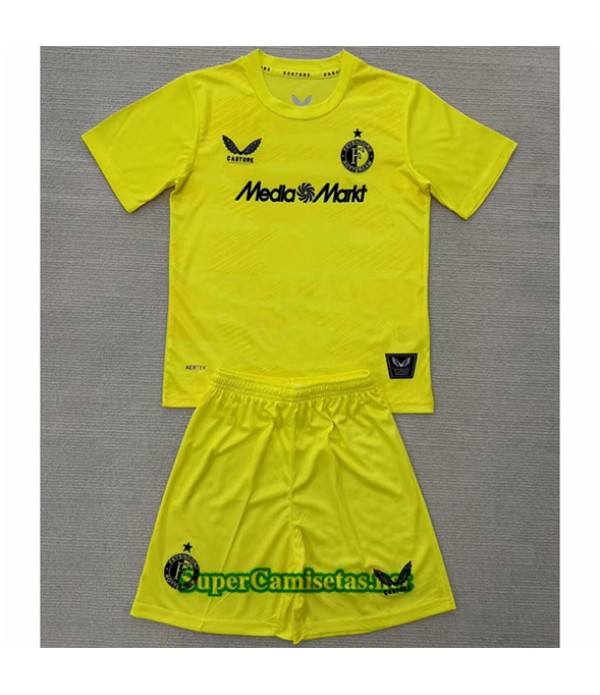 Tailandia Portero Equipacion Camiseta Feyenoord Niño Amarillo 2025 2026