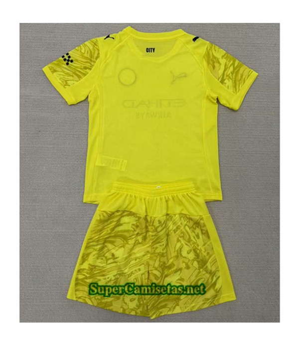 Tailandia Portero Equipacion Camiseta Manchester City Niño Amarillo 2025 2026