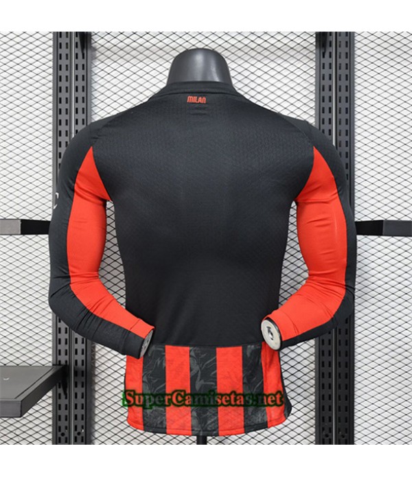 Tailandia Primera Equipacion Camiseta Ac Milan Player Manga Larga 2025 2026