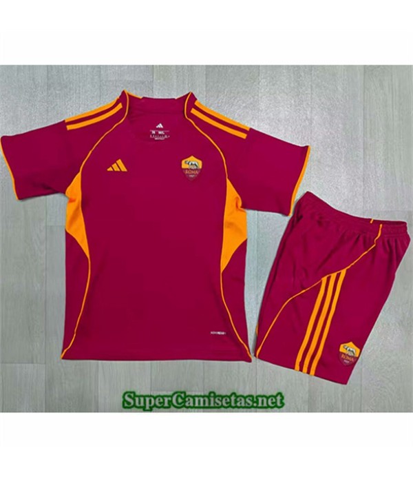Tailandia Primera Equipacion Camiseta As Roma Niño 2025 2026
