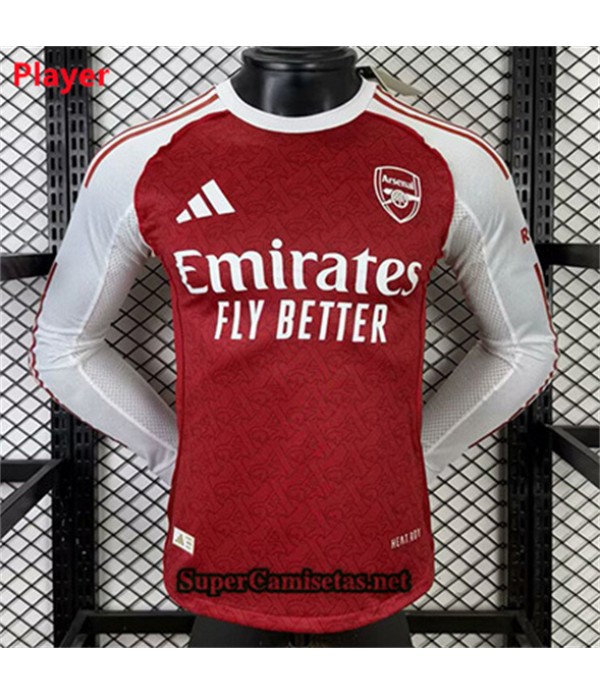 Tailandia Primera Equipacion Camiseta Arsenal Player Manga Larga 2025 2026