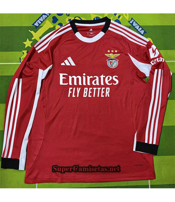 Tailandia Primera Equipacion Camiseta Benfica Mang...