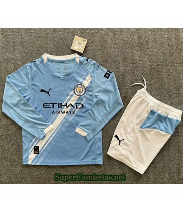 Tailandia Primera Equipacion Camiseta Manchester City Niño Manga Larga 2025 2026